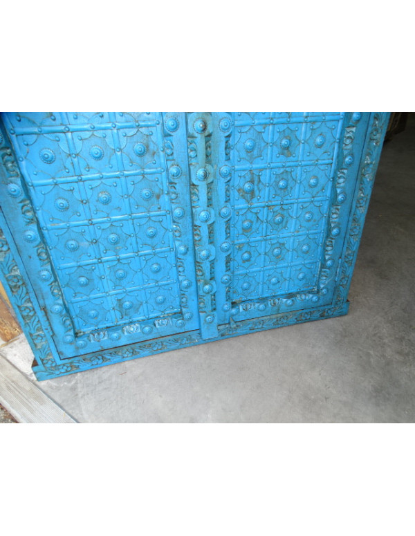 Portes de placard turquoise avec arche en 93 X 195 cm