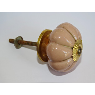 Pumpkin Buttons beige rötlich goldene Linien