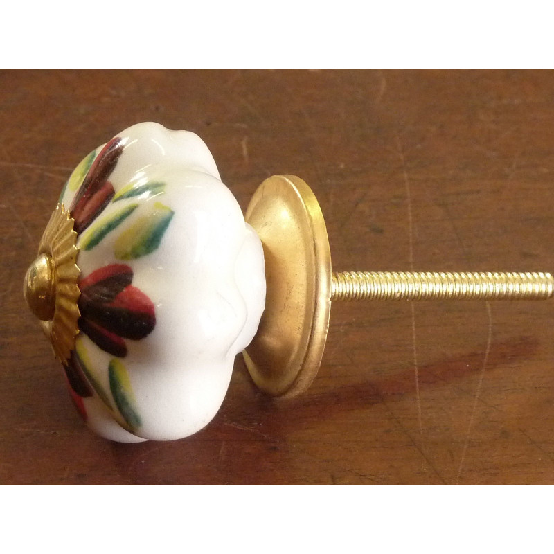 Boutons citrouille 4 fleurs violette