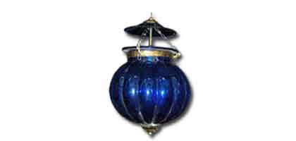 Globe citrouille en verre 22x22x27 cm